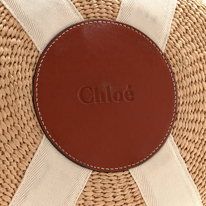 Chloe Raffia Large Woody Tote White 12 of 13
