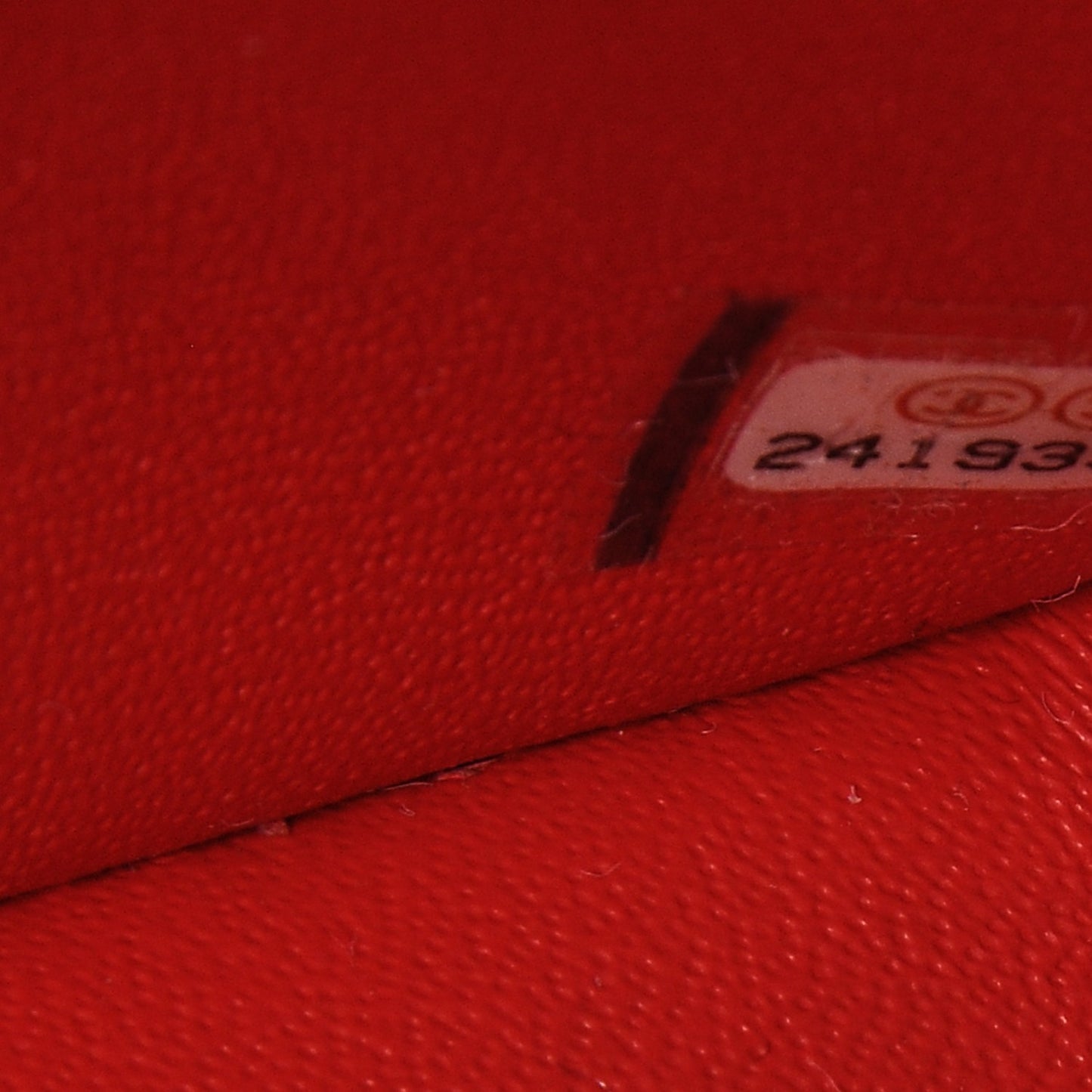 Caviar Chevron Quilted Mini Rectangular Flap Red