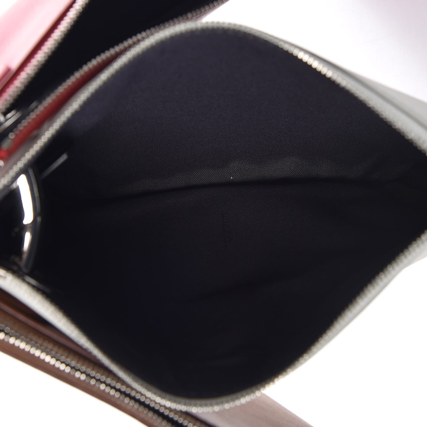 Vitello Century Opaco F is Fendi Tri-Color Triplette Pouch Set Corteccia White Ice Fragola