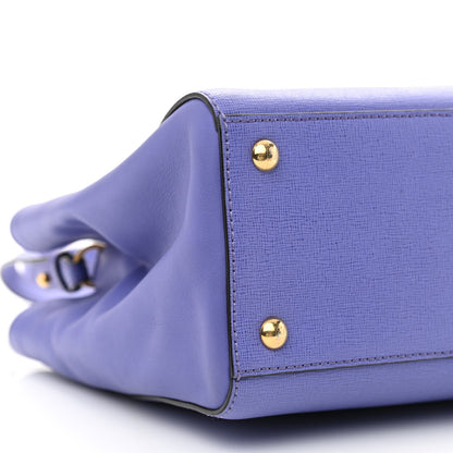 Fendi Vitello Elite Petite 2Jours Tote Viola Cassis 9 of 11