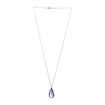 Tiffany Sterling Silver Amethyst Rainbow Drop Pendant Necklace 2 of 3