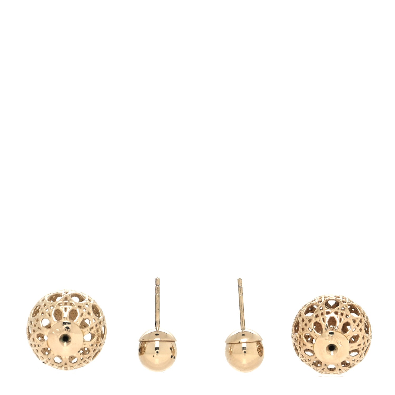 Christian Dior Cannage Mise En Dior Tribal Earrings Gold 3 of 5