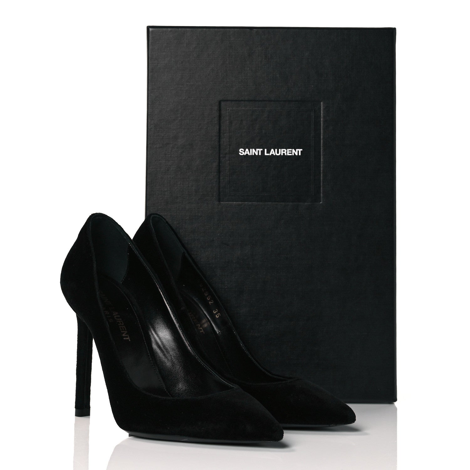 Saint Laurent Velvet Anja 105 Pumps 35 Black 11 of 11