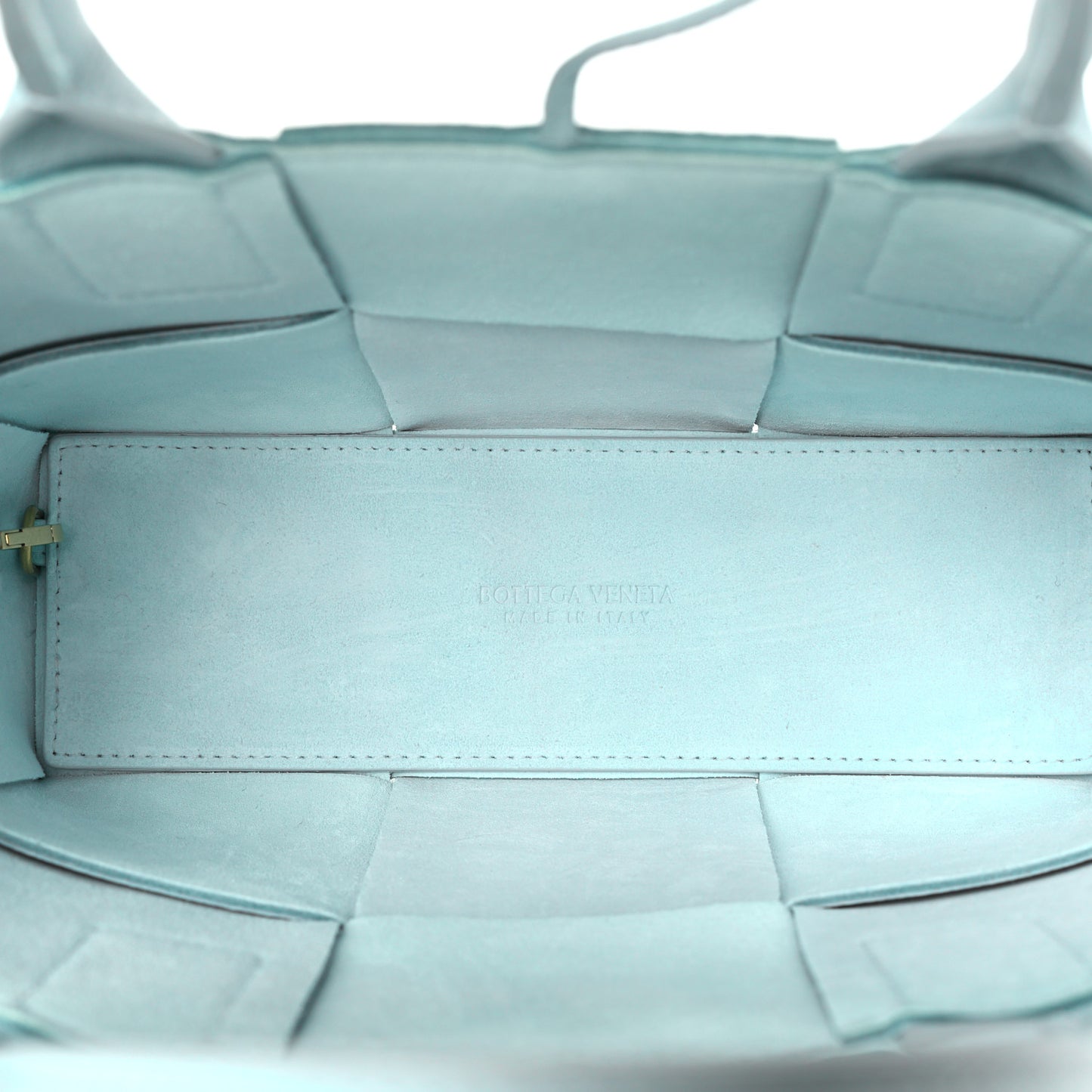 Nappa Intrecciato Mini Arco Tote Ice