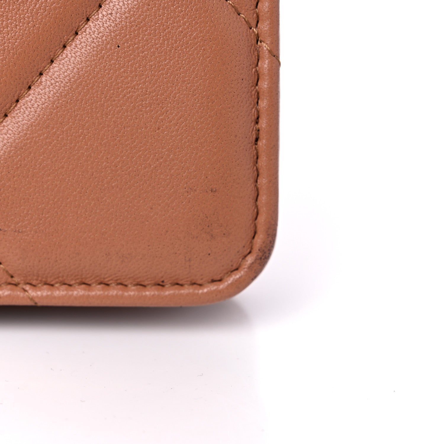 Chanel Lambskin Quilted Chanel 19 Wallet On Chain WOC Brown 11 of 12