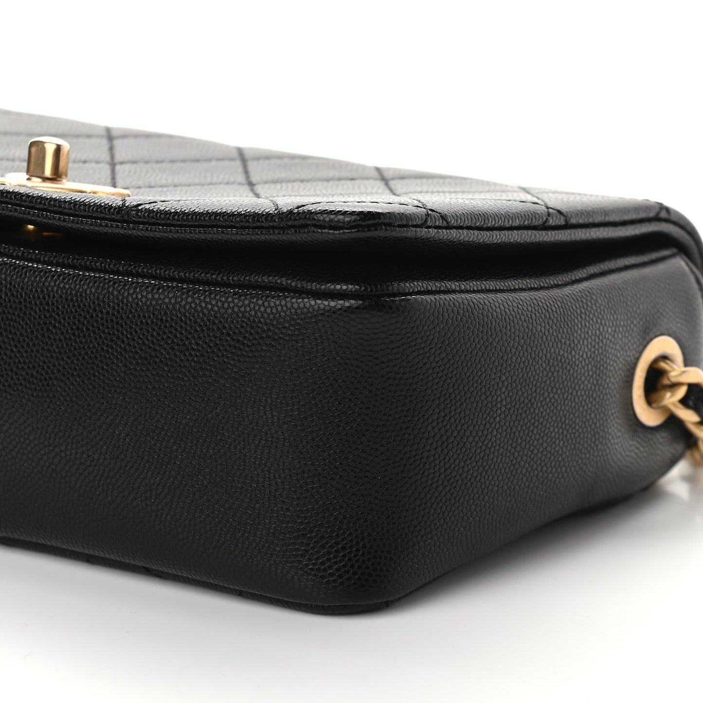 Caviar Quilted Small Fashion Therapy Flap Bag Black