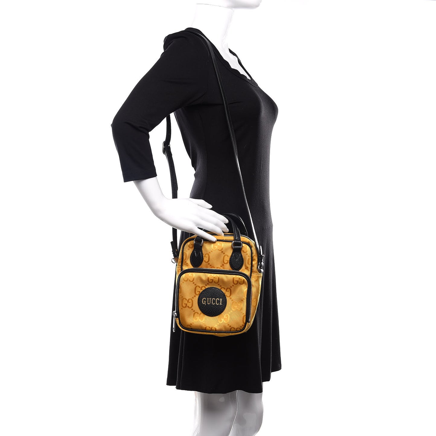 Econyl Nylon Monogram Off The Grid Shoulder Bag Crop Black