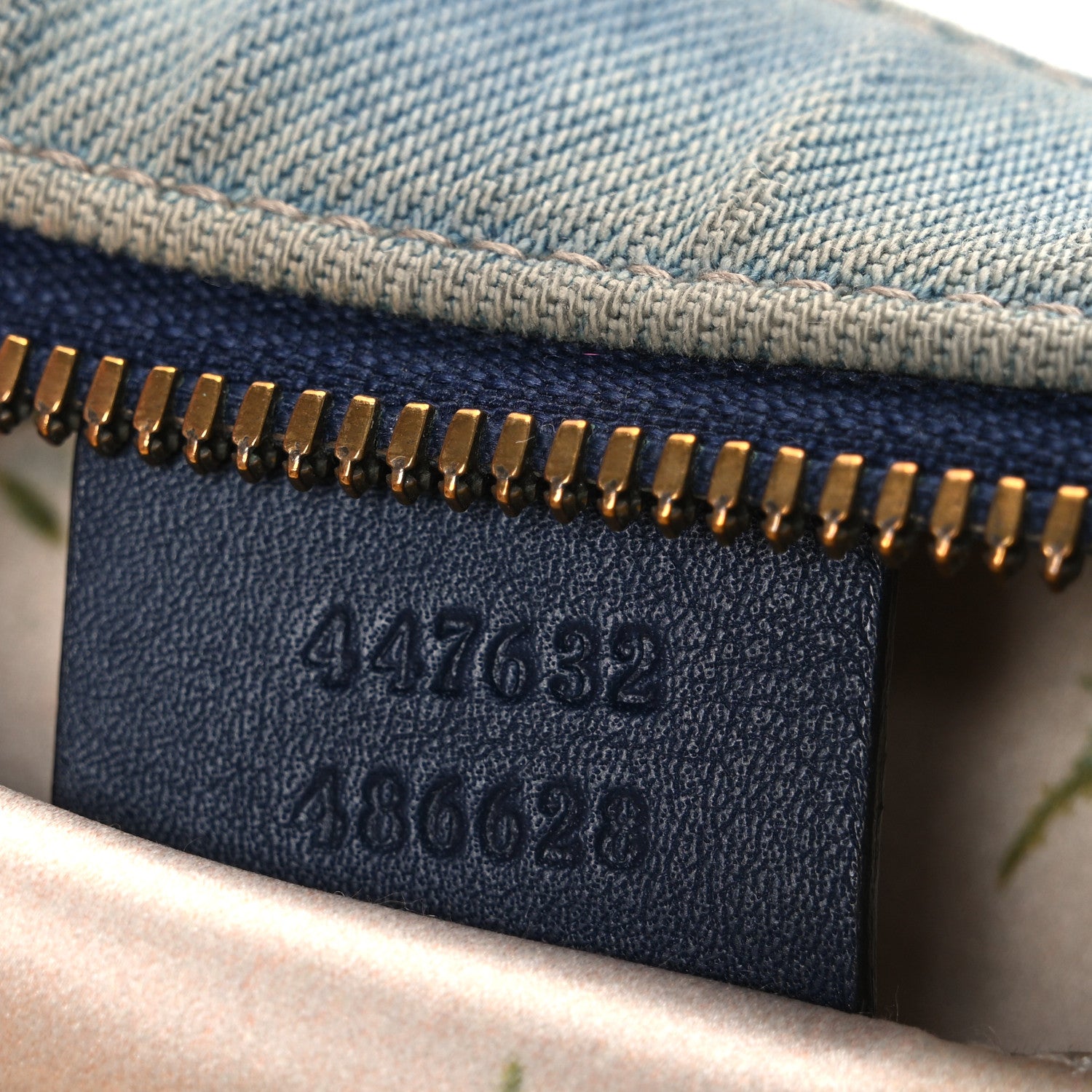 Gucci Denim Matelasse Small Pearly GG Marmont Chain Shoulder Bag Blue 7 of 12