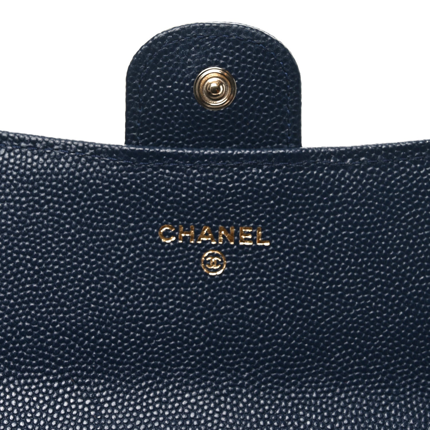 Chanel Caviar Quilted Large Gusset Flap Wallet Navy 6 of 8