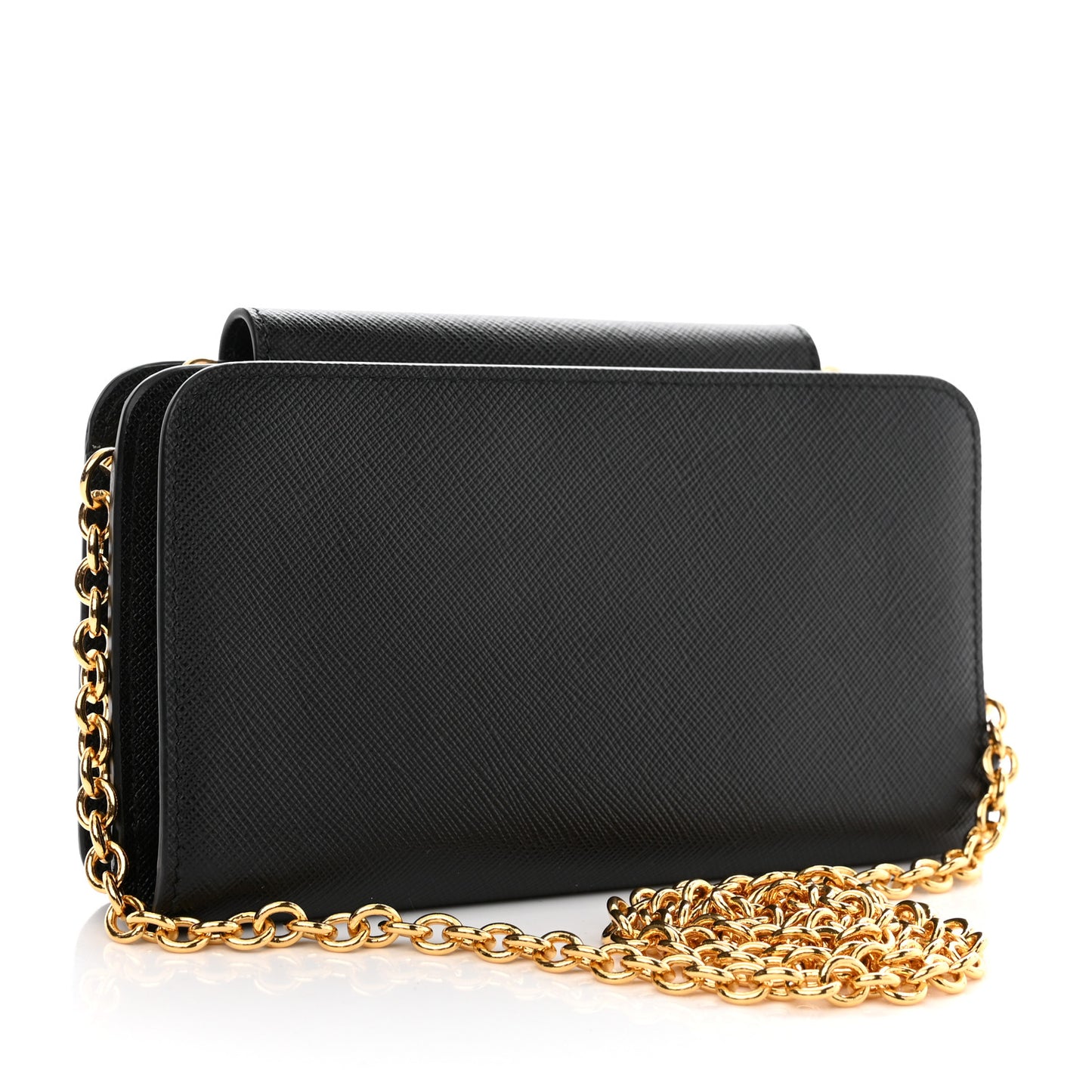 Saffiano Metal Oro Phone Case Black