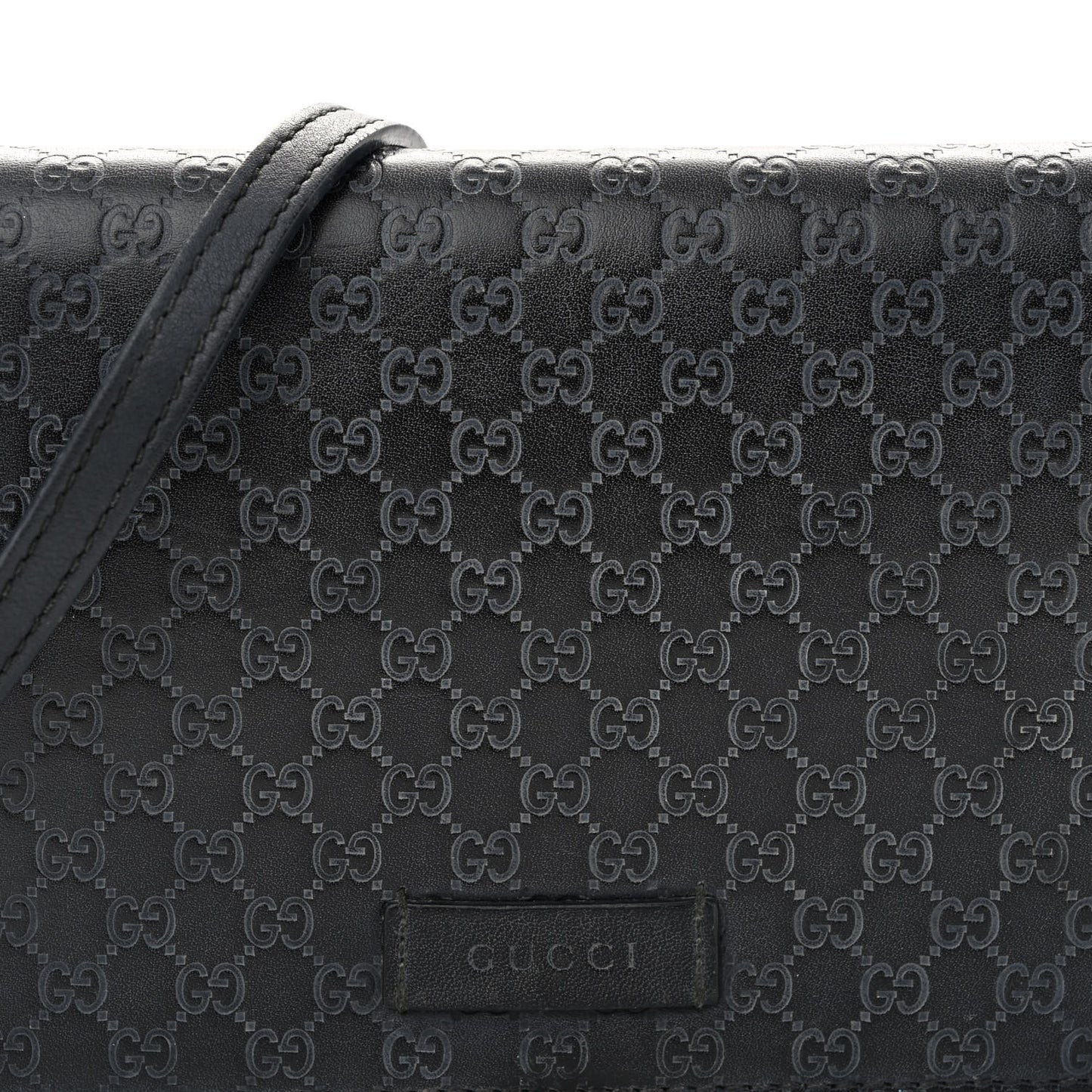 Microguccissima Crossbody Wallet Black