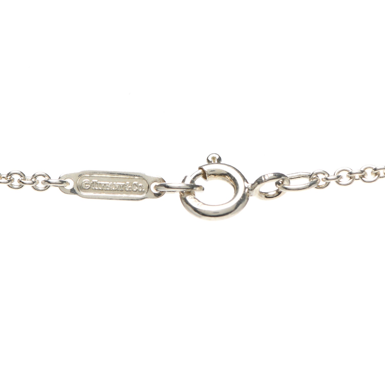 Tiffany Sterling Silver Cushion Square Link Pendant Necklace 4 of 5
