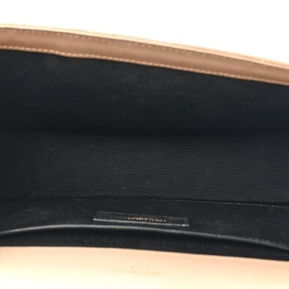 Saint Laurent Grain De Poudre Textured Mixed Matelasse Medium Triquilt Monogram Satchel Dark Beige 5 of 15