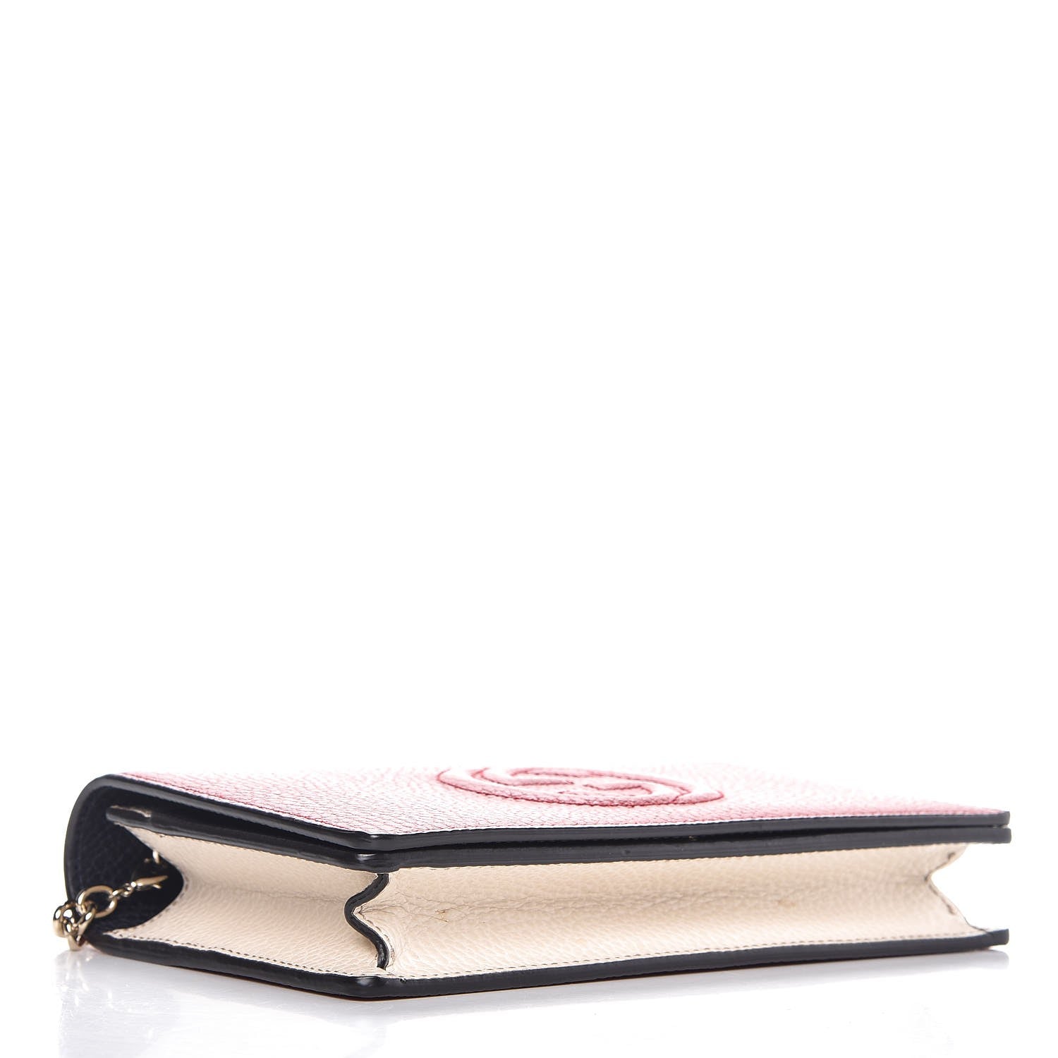 Gucci Dollar Calfskin Soho Wallet On Chain Hibiscus Red Mystic White Blue 4 of 7