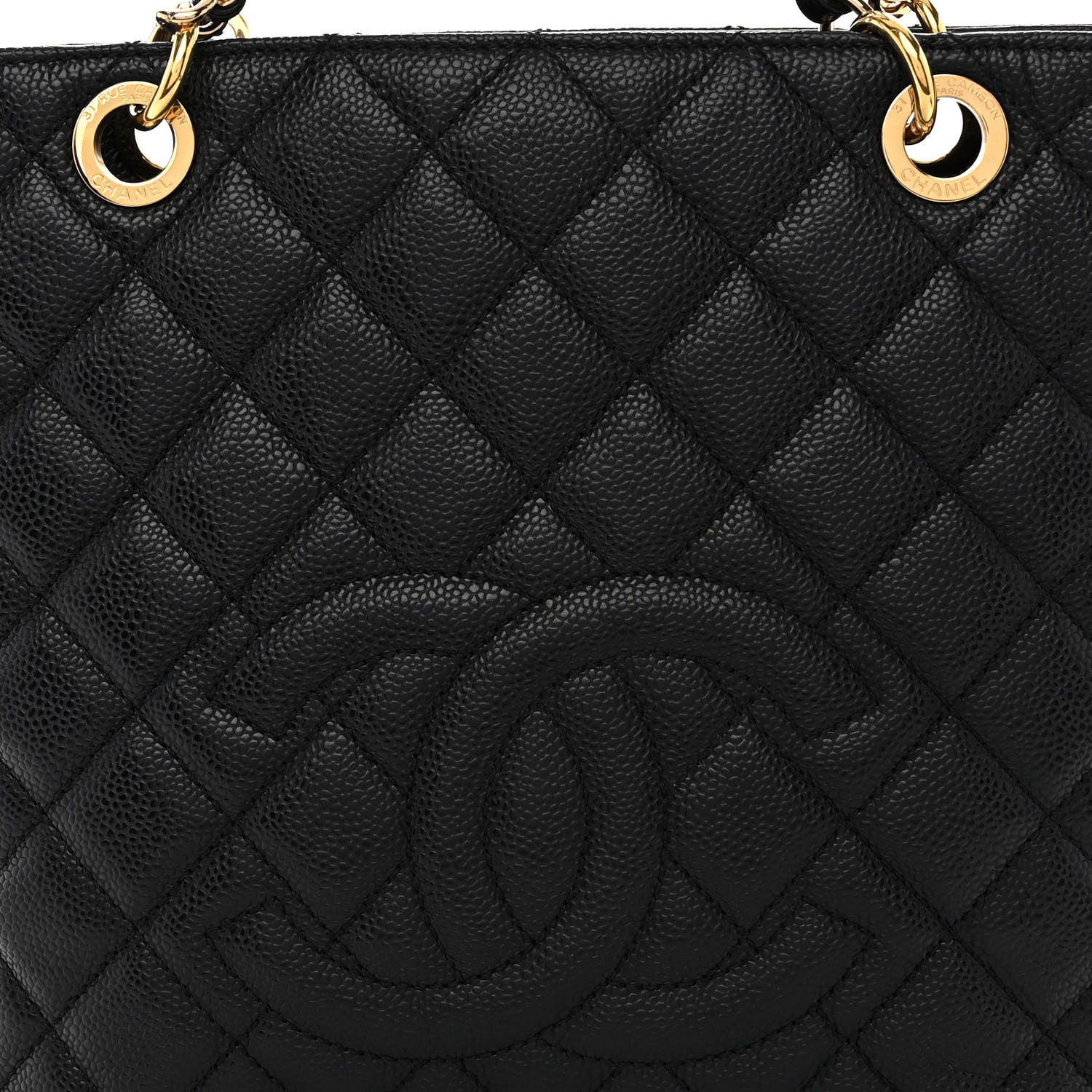 Chanel Caviar Quilted Petit Shopping Tote PST Black 9 of 11