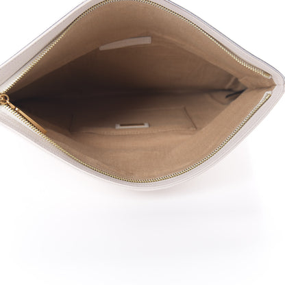 Fendi Metallic Calfskin Roma Chameleon Clutch Soap Silver 5 of 9