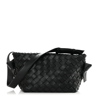 Bottega Veneta Nappa Intrecciato Tie Shoulder Bag Black 1 of 9
