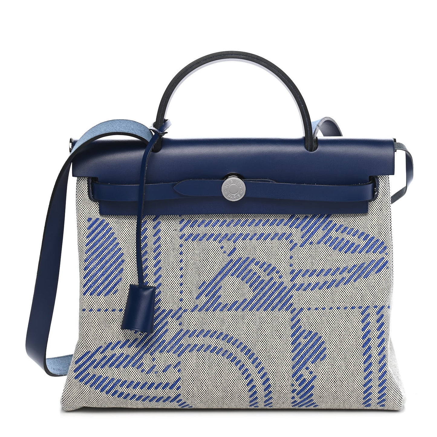Vache Hunter Toile H Brides de Gala Herbag Zip Retourne 31 PM Bleu De France Ecru Black