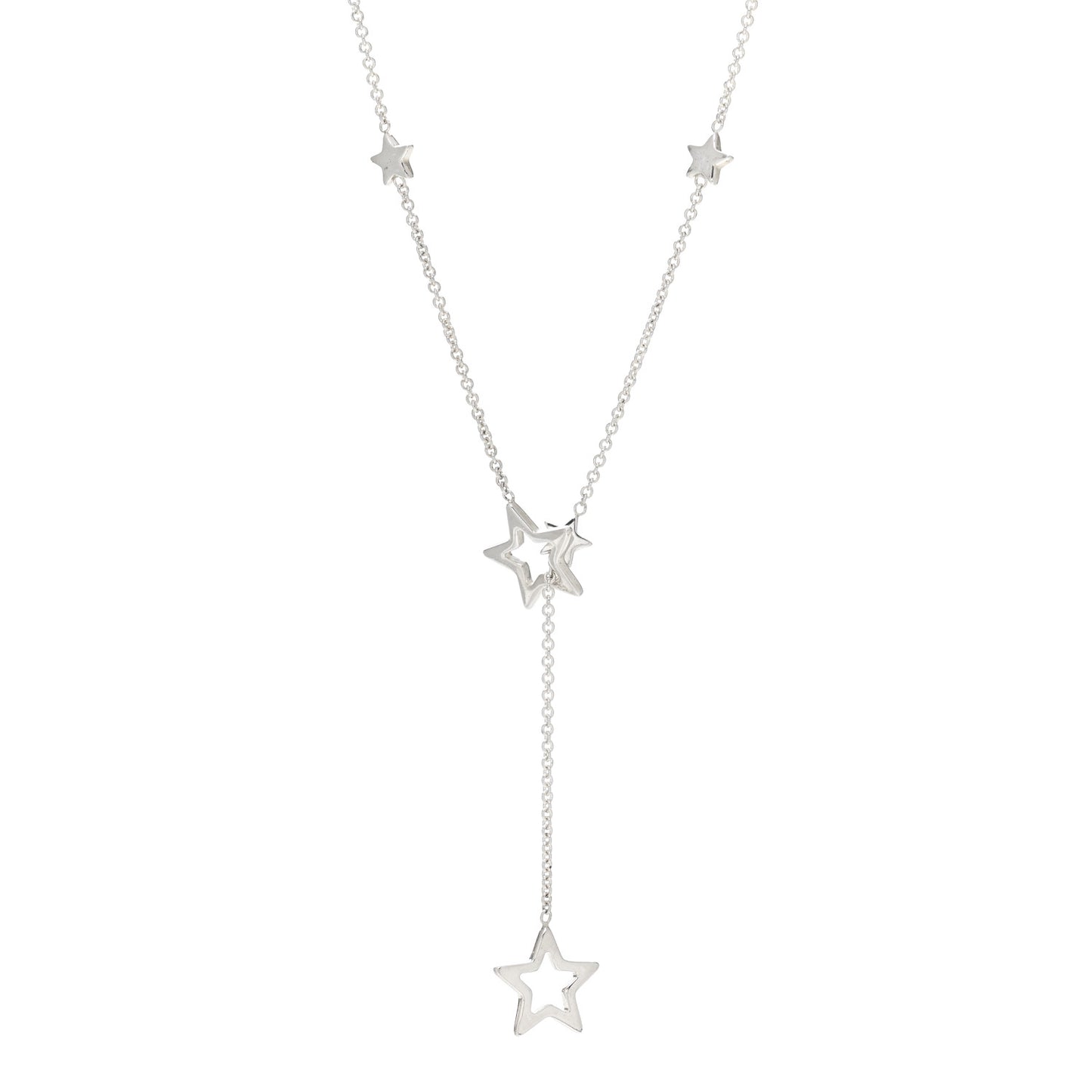Sterling Silver Star Lariat Necklace