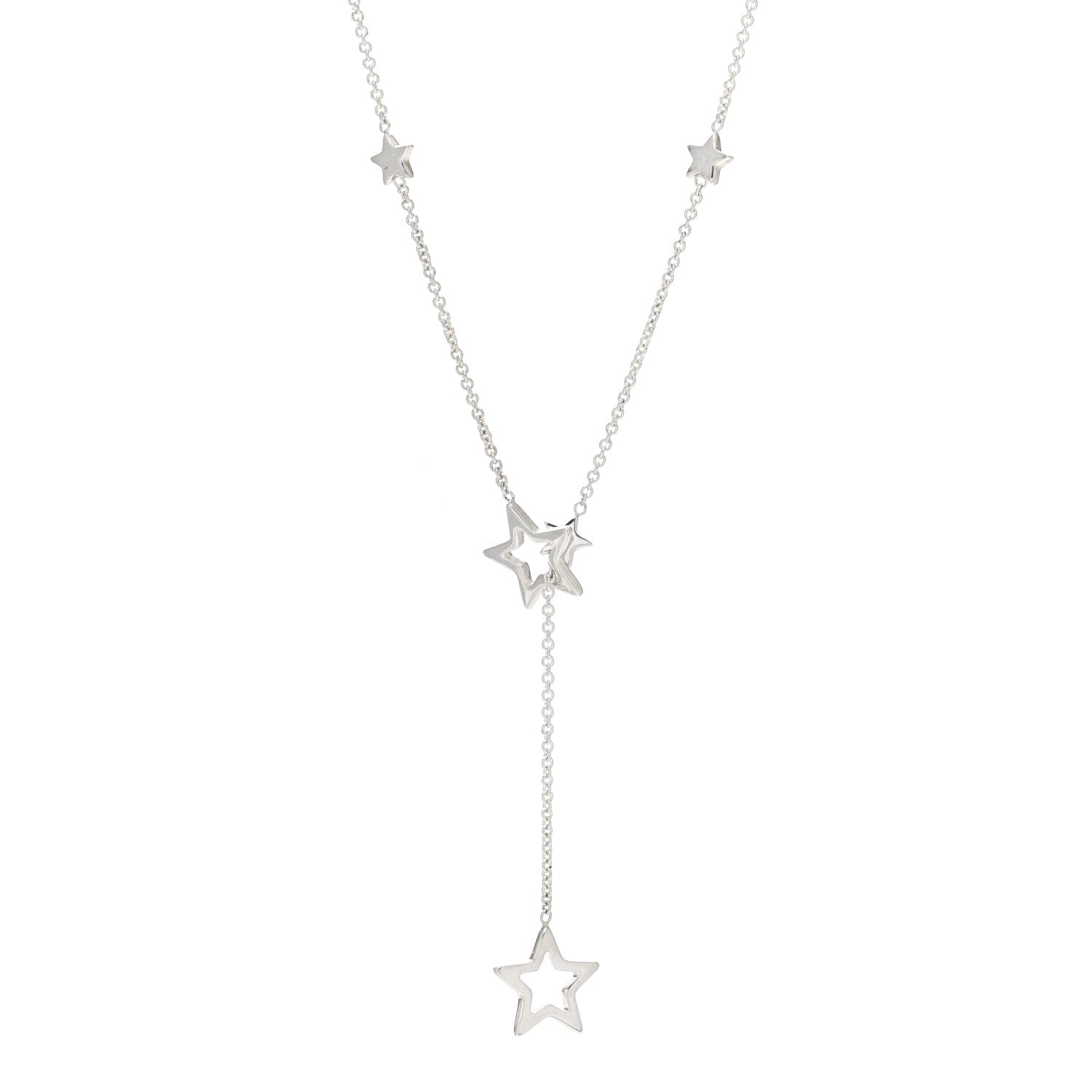 Tiffany Sterling Silver Star Lariat Necklace 1 of 4