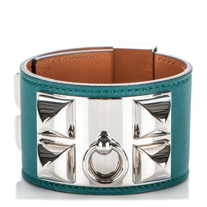 Hermes Swift Collier de Chien CDC Bracelet S Malachite 1 of 6