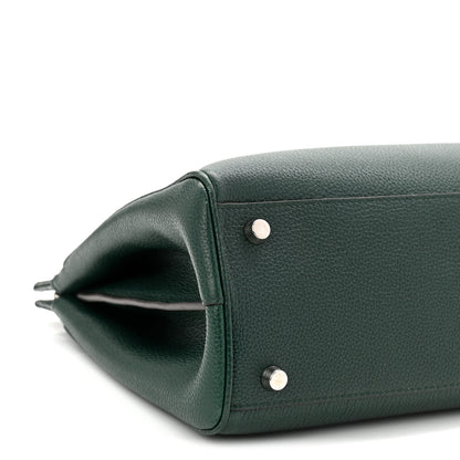 Gucci Grainy Calfskin Small Zumi Top Handle Bag Vintage Green 9 of 11