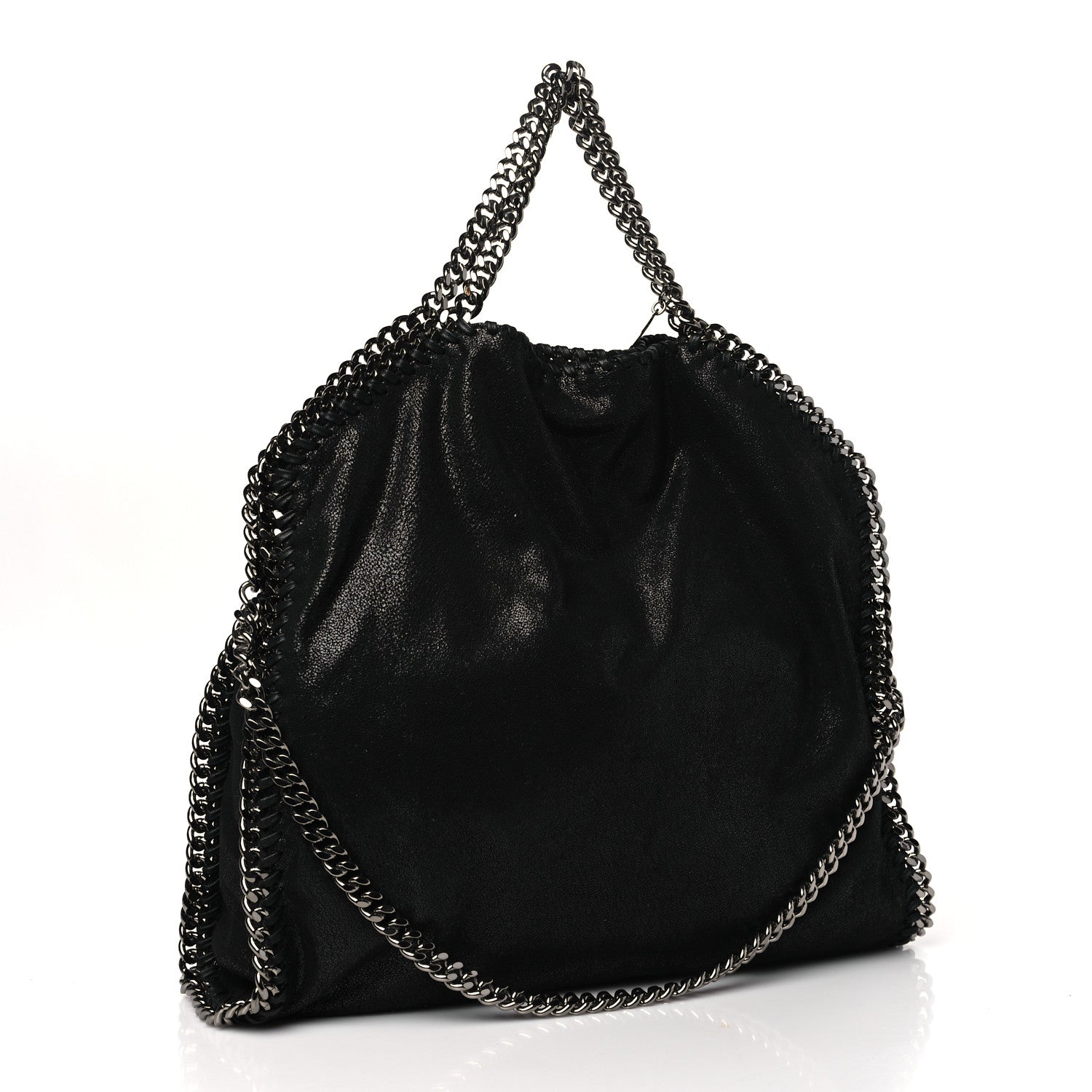 Stella McCartney Shaggy Deer Falabella Fold Over Tote Black 3 of 9