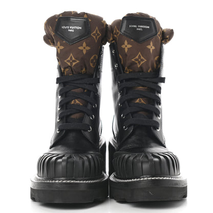 Louis Vuitton Calfskin Monogram Nylon LV Beaubourg Ankle Boots 39 Black 2 of 18