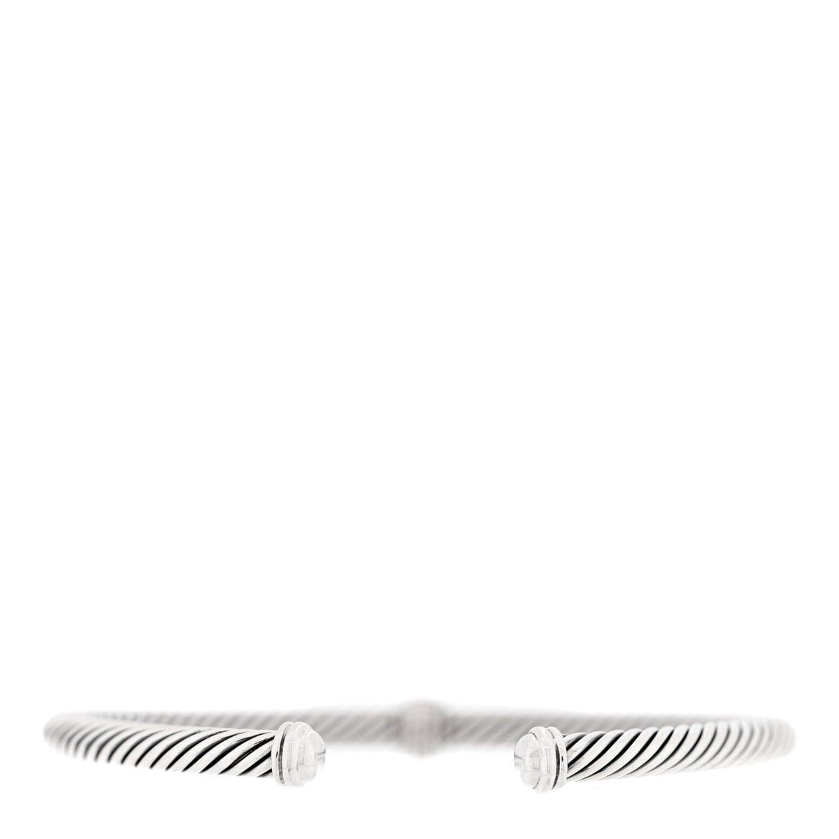 Sterling Silver 18K Yellow Gold 4mm Station Cable Bracelet