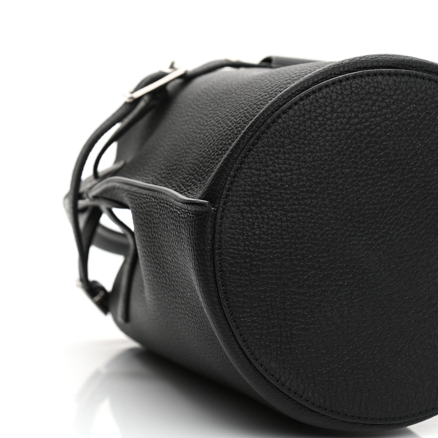 Grained Calfskin Nano Big Bag Bucket Black