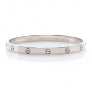 18K White Gold LOVE Bracelet 20