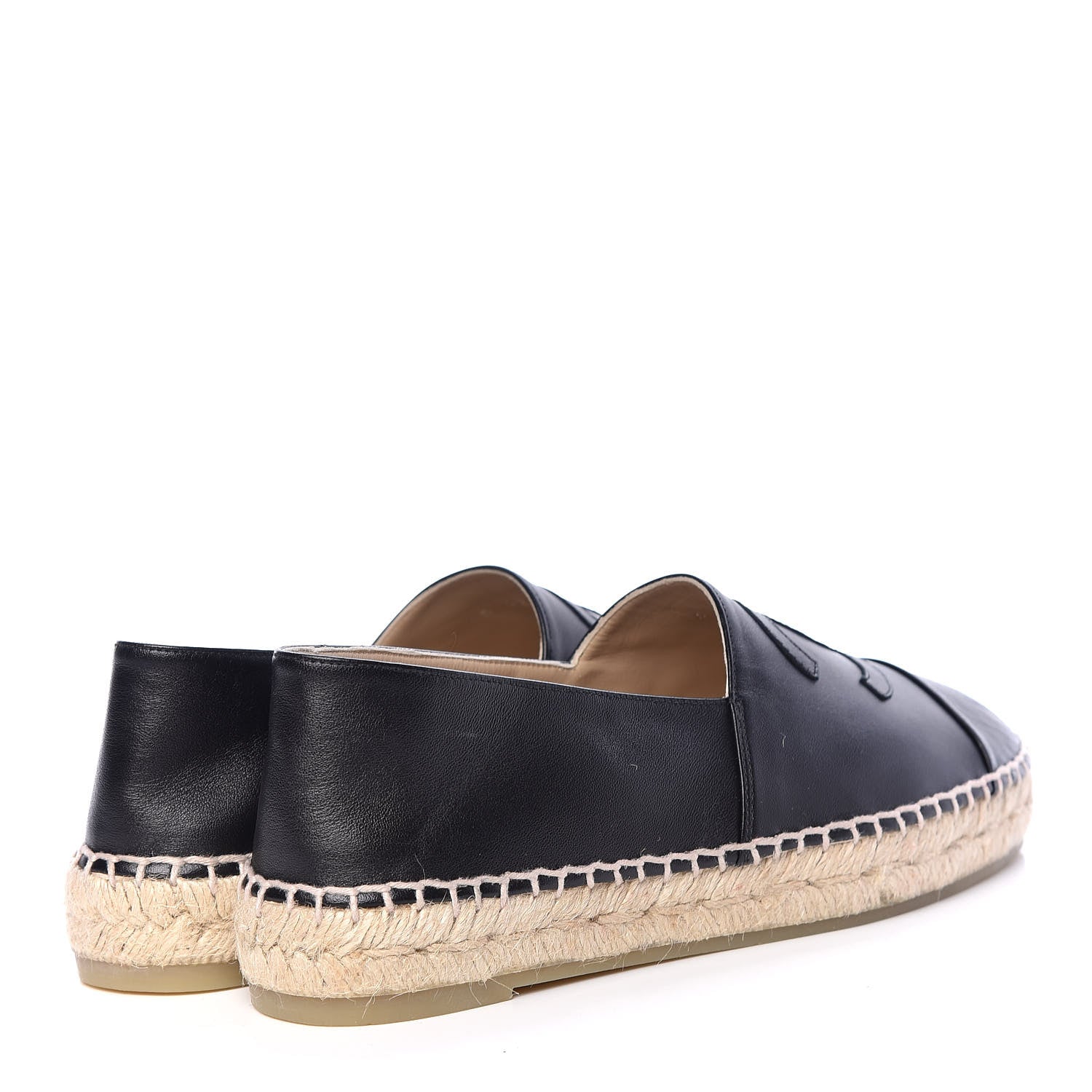 Chanel Lambskin CC Espadrilles 37 Black 4 of 9