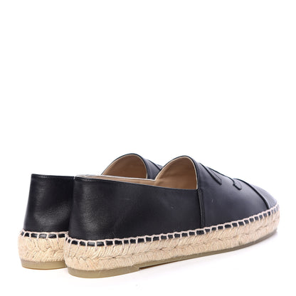 Chanel Lambskin CC Espadrilles 37 Black 4 of 9