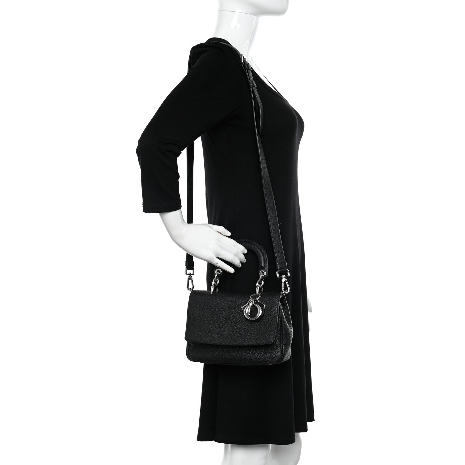 Christian Dior Bullcalf Mini Be Dior Flap Black 2 of 11