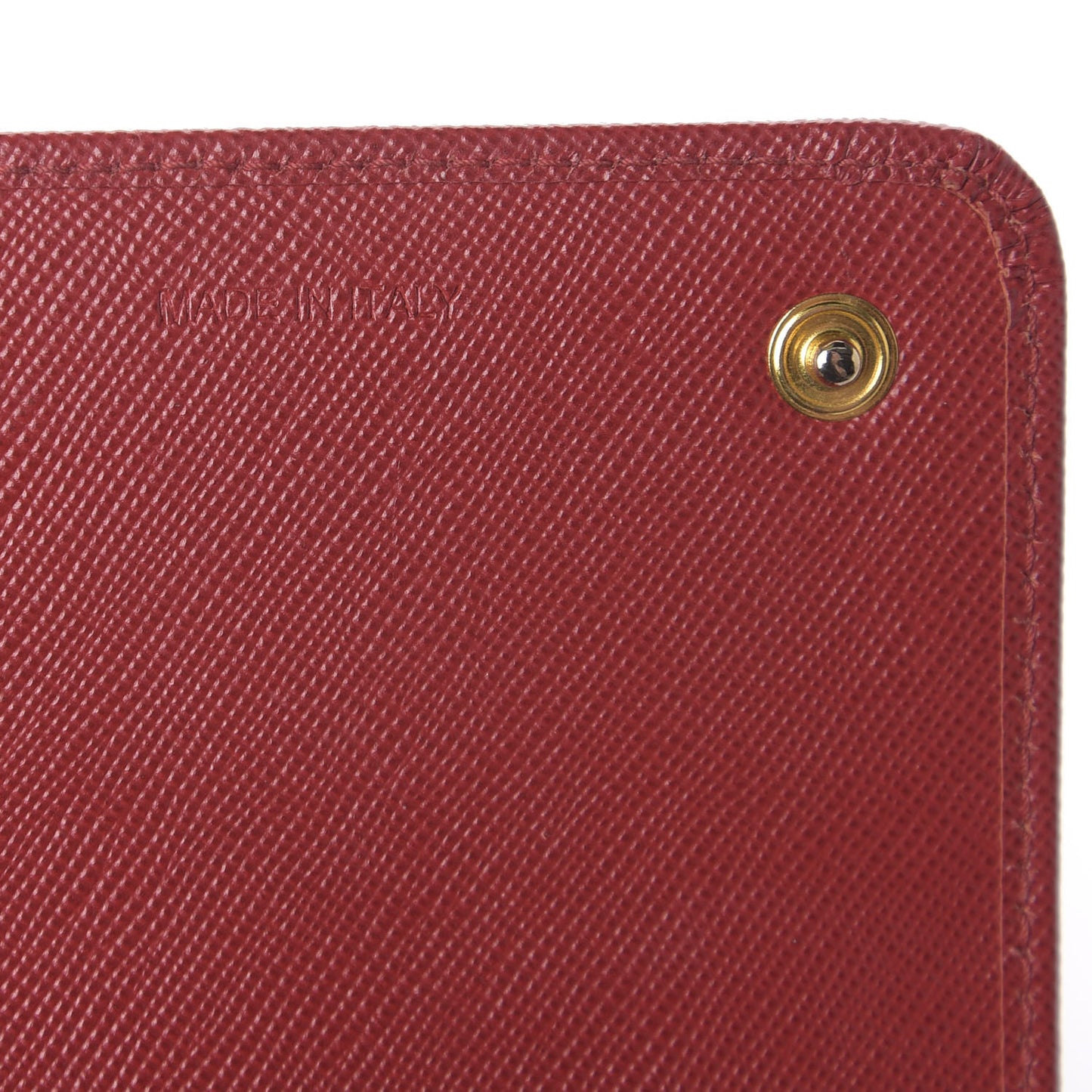 Saffiano Metal Oro Chain Wallet Fuoco