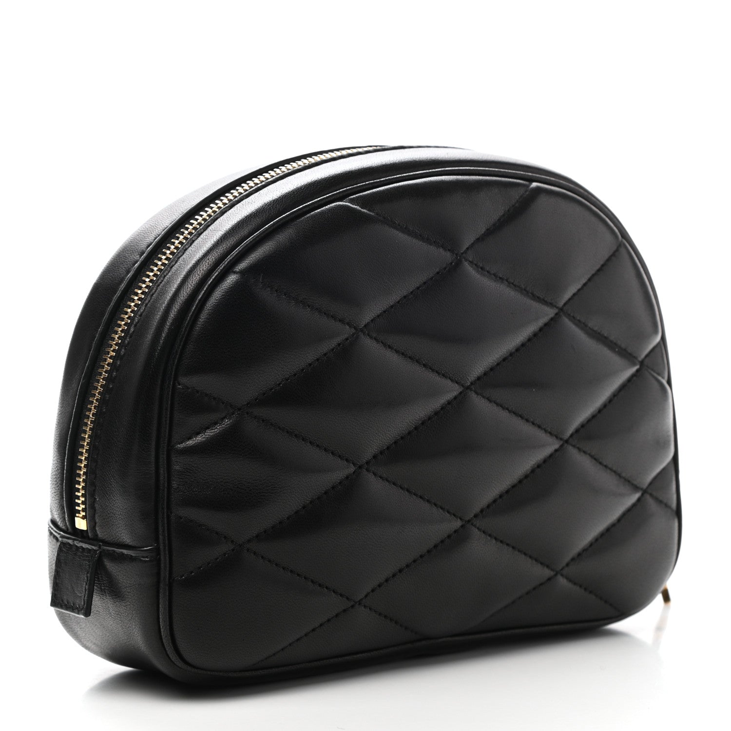 Saint Laurent Lambskin Quilted Lolita Cosmetic Pouch Black 3 of 8