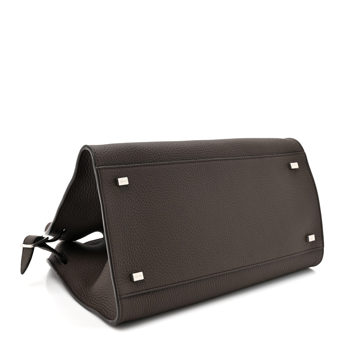 Matte Grained Calfskin Soft Margaux 12 Deep Brown