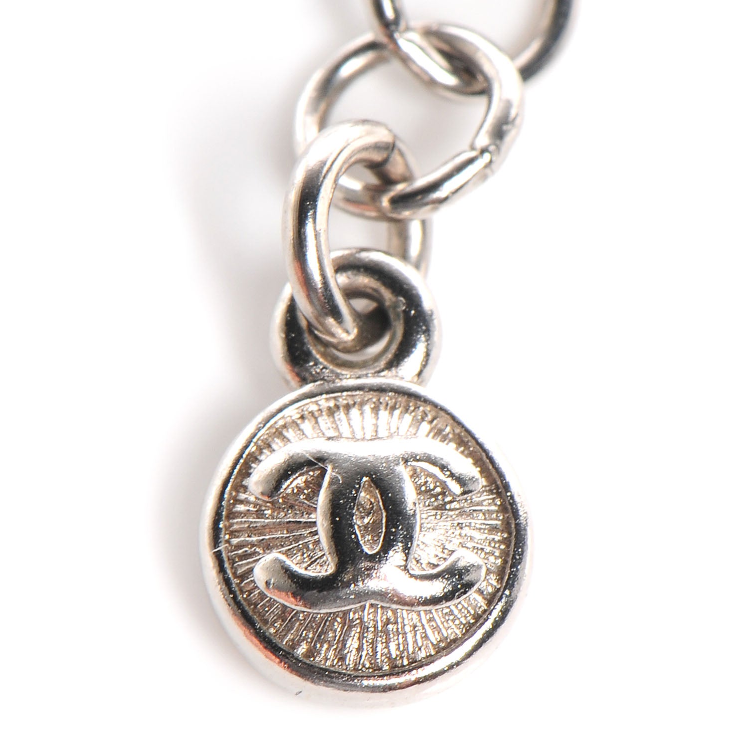 Chanel Pearl Beaded CC Necklace Black White 4 of 5