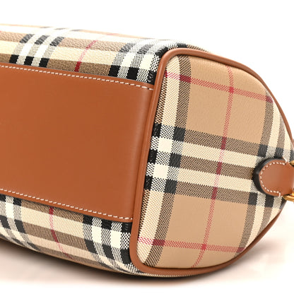 Burberry Vintage Check Mini Bowling Bag Briar Brown 9 of 9