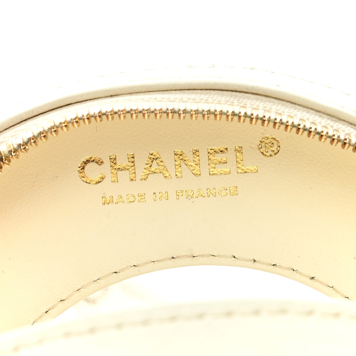 Lambskin Coco Lifesaver Round Bag Black White