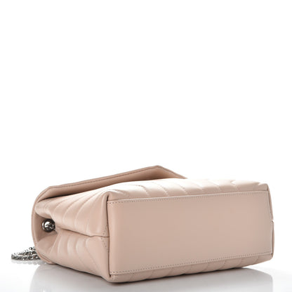 Saint Laurent Calfskin Y Quilted Monogram Small Loulou Chain Satchel Rose Antic 4 of 8