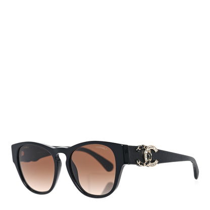 Chanel Crystal Lambskin CC Sunglasses 5455-Q-A Black 1 of 7