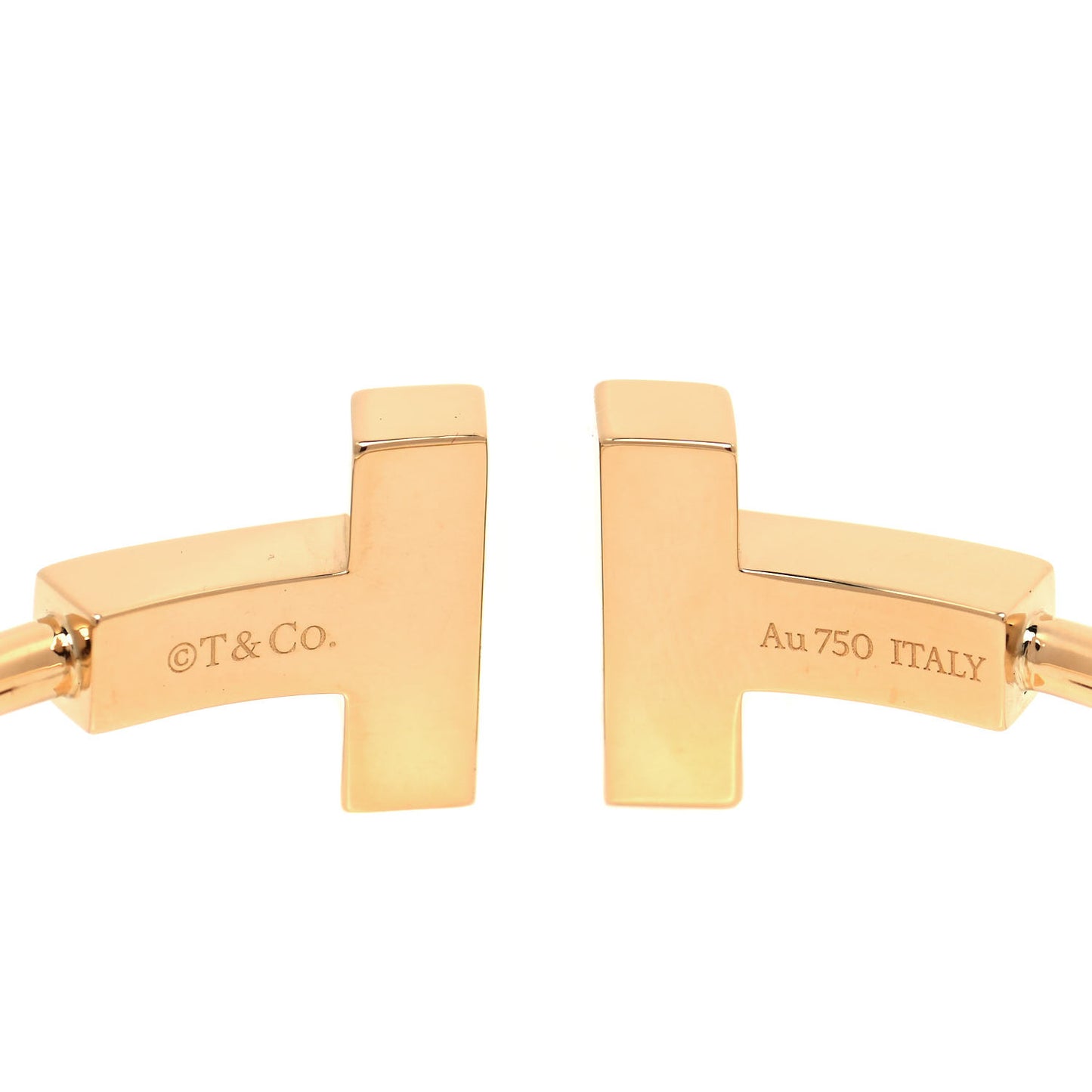 18K Yellow Gold T Wide Wire Bracelet