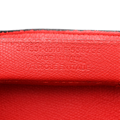 Balenciaga Grained Calfskin Plate Hardware Papier A6 Zip Around Tote Rouge Houx 7 of 18