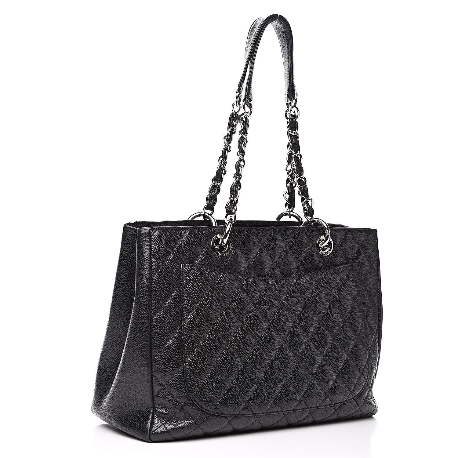 Chanel Caviar Quilted Grand Shopping Tote GST Black 3 of 16