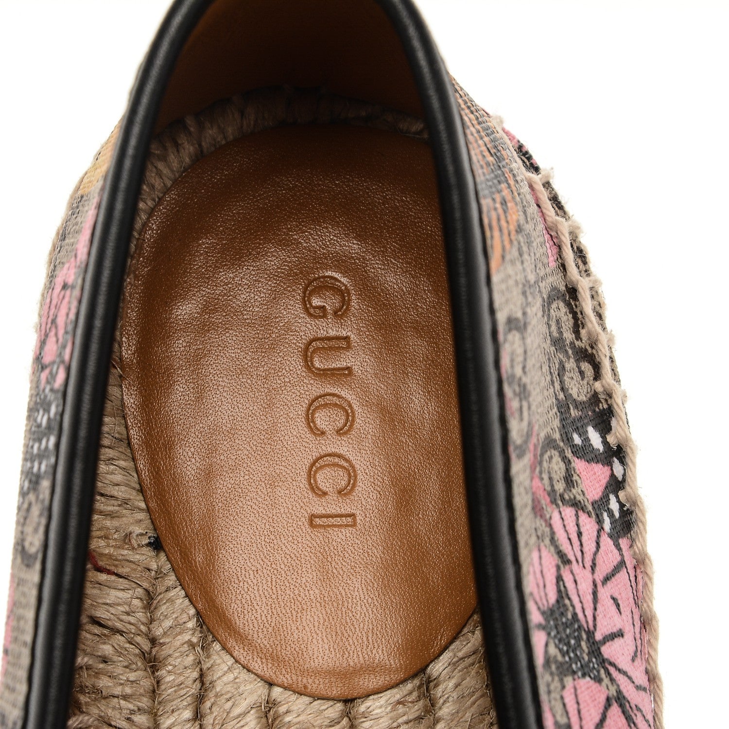 Gucci GG Supreme Monogram Bengal Espadrilles 39.5 Beige Pink 6 of 7