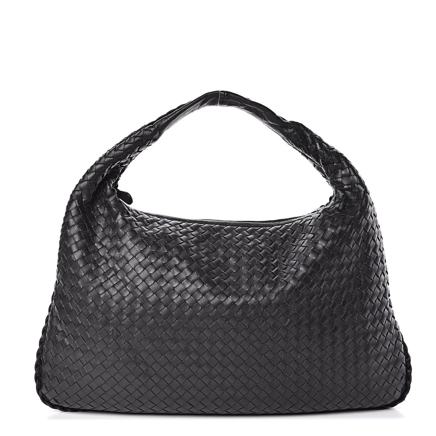 Nappa Intrecciato Large Veneta Hobo Black