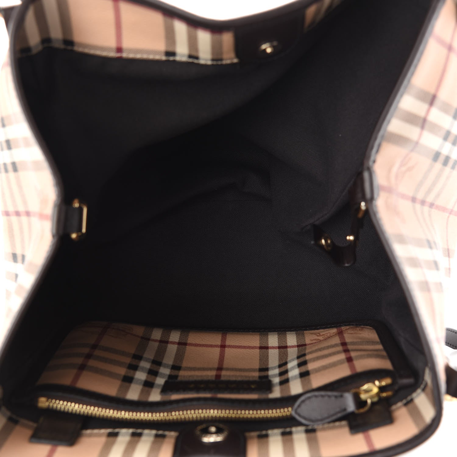 Burberry Haymarket Check Small Canterbury Tote Brown 5 of 9