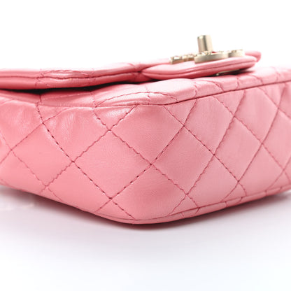 Chanel Iridescent Lambskin Quilted Precious Jewel Mini Square Flap Pink 9 of 11