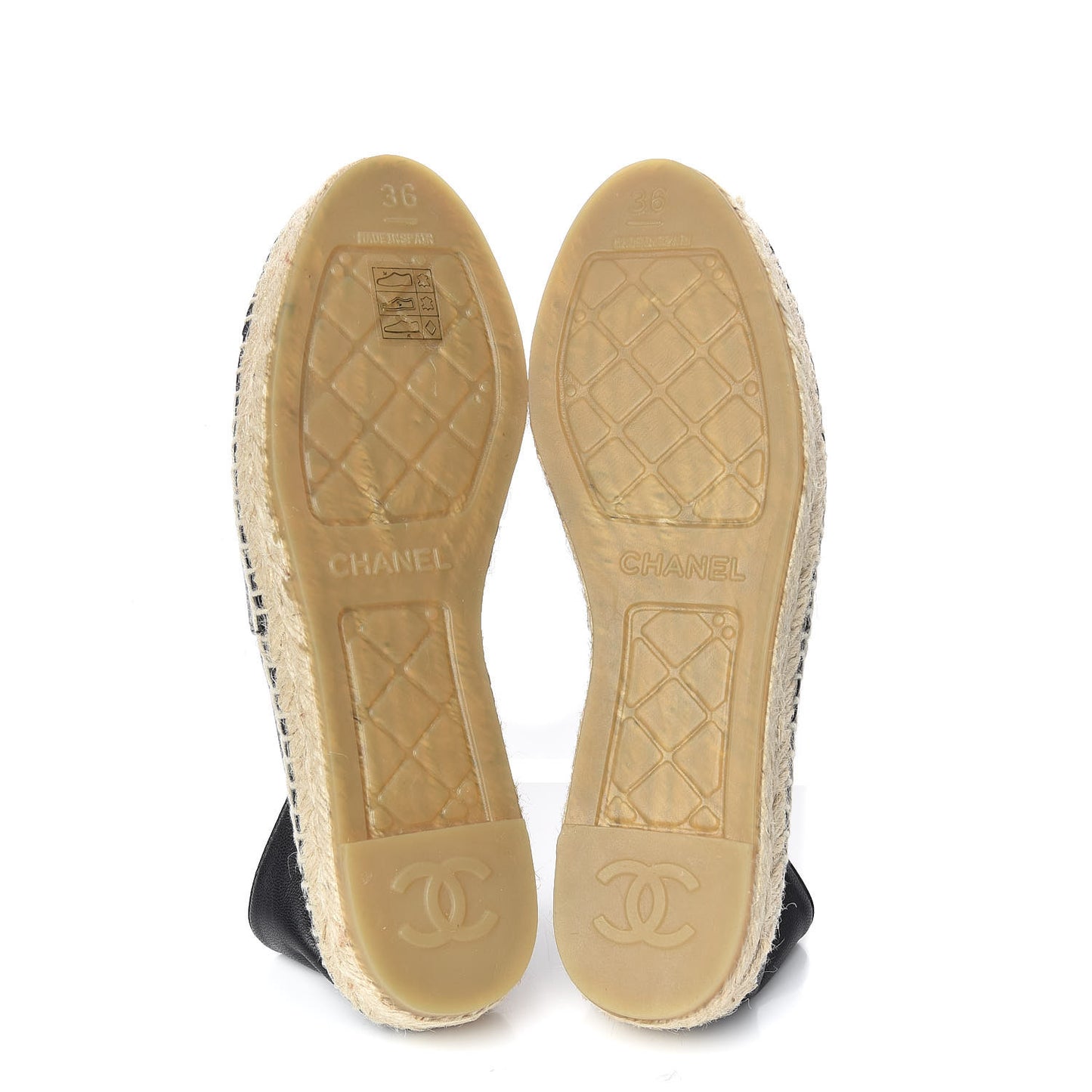 Lambskin CC Espadrilles 36 Black